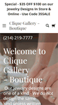 Mobile Screenshot of cliquegallery.com