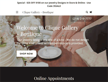 Tablet Screenshot of cliquegallery.com